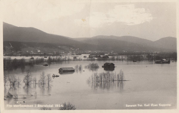 Fra storflommen i Storelvdal 1934